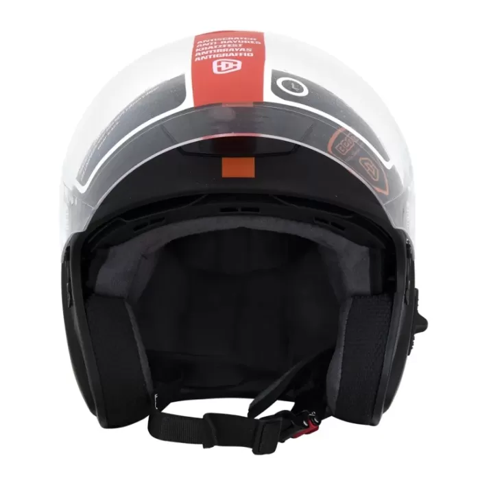 Шлем Beon B-117 Jet Mat Black/orange