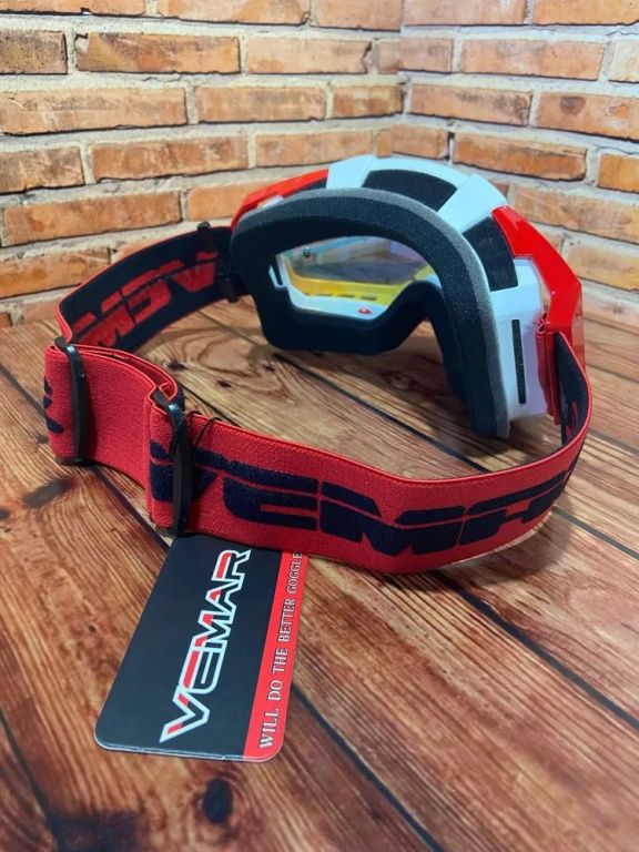 Маска кросс Scout Vemar MJ-1024-1 красно-белая
