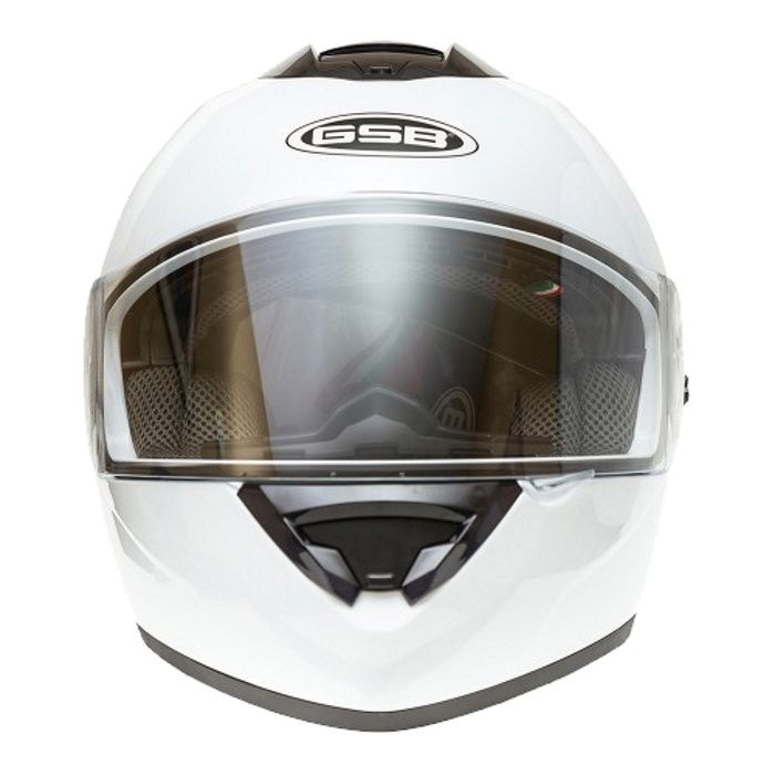Мотошлем интеграл GSB G-350 White Glossy