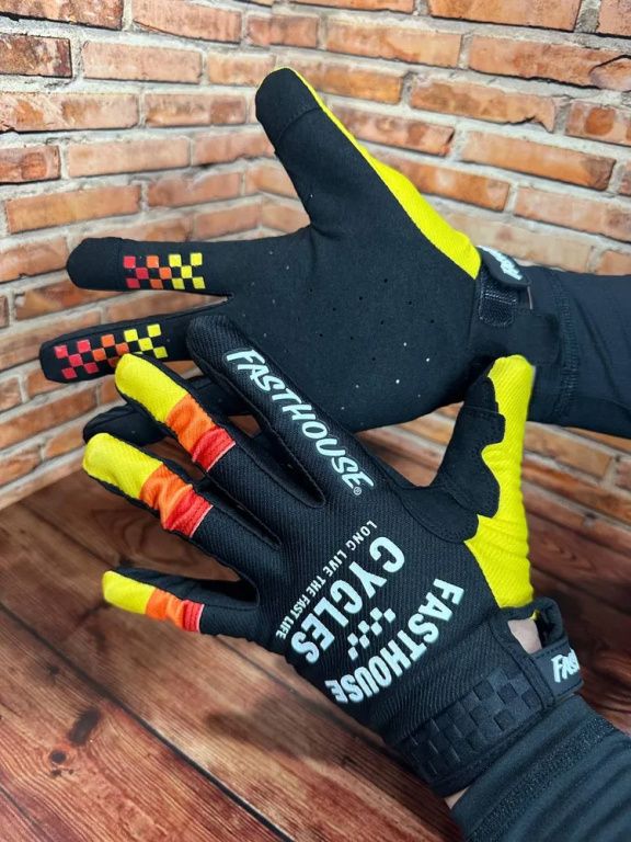 Перчатки Fasthouse Long Live Black-Yellow