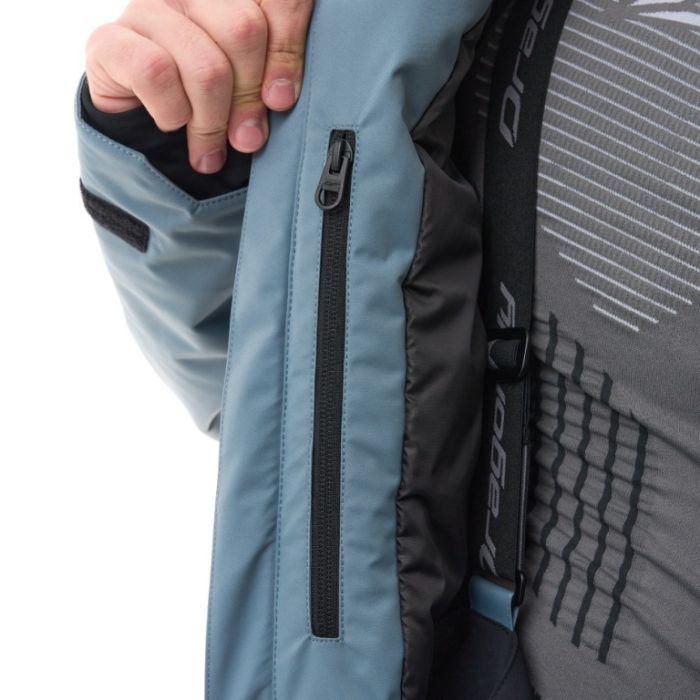 Куртка горнолыжная утепленная Dragonfly Gravity Man Grey - Red