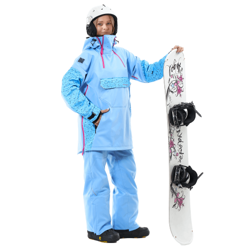 Dragonfly Куртка-анорак сноубордическая UKTUS Woman Blue-Pink
