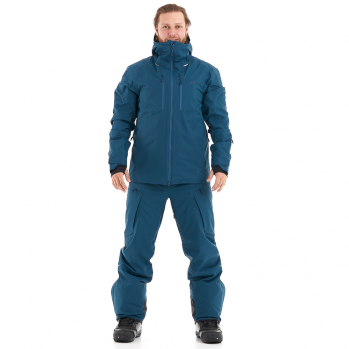 Куртка горнолыжная утепленная Dragonfly Gravity Premium Man Gray-Dark Ocean