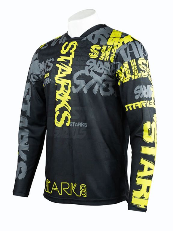Джерси Starks Base Cross 2.0 Черный/Лайм