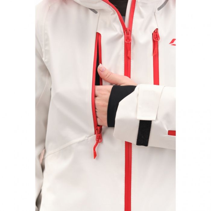 Куртка утепленная Dragonfly Gravity Premium WOMAN Gray-Red Fluo
