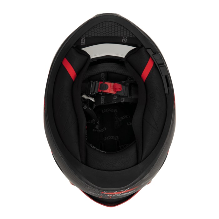 Мотошлем Beon B-500 Carbon Matt Carbon/Black/Red