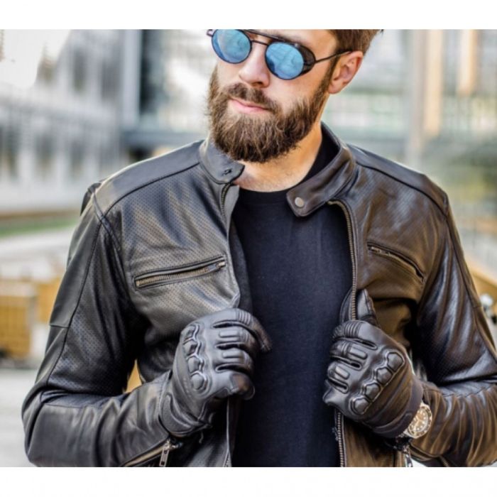 Мотокуртка Seca Bonneville Perforared кожа, Черный