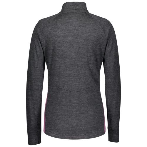 Термокофта женская SCOTT Zip Defined Merino dark grey melange/cassis pink