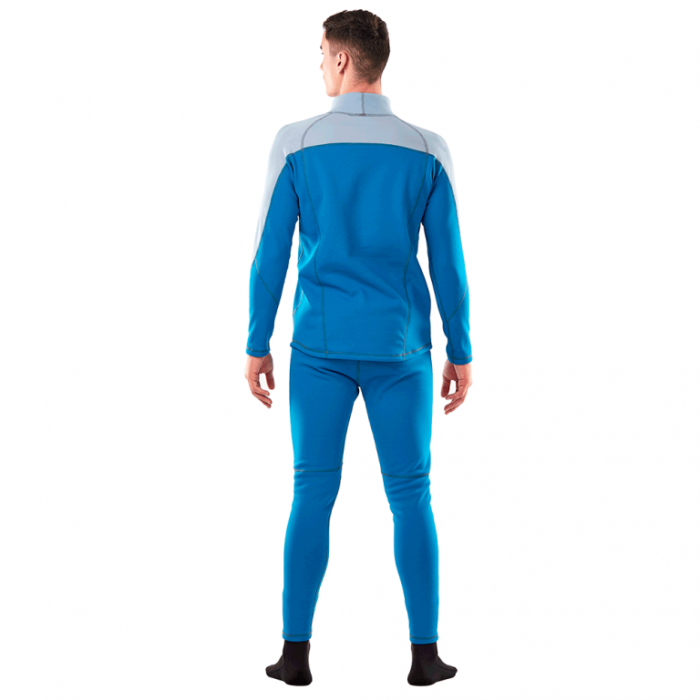 Термобелье зимнее Dragonfly Polartec высокий ворот blue-grey