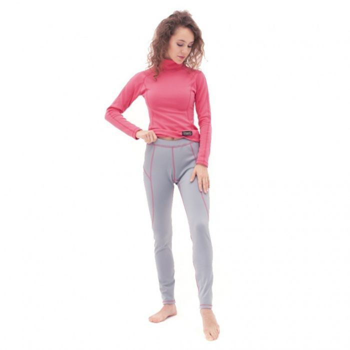Термобелье зимнее с высоким воротом Dragonfly 2023 Pink-Grey