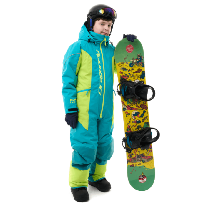 Зимний утепленный комбинезон Dragonfly GRAVITY Teenager Dark Green - Lime