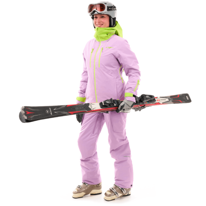 Куртка горнолыжная утепленная Dragonfly Gravity Woman Purple - Lime