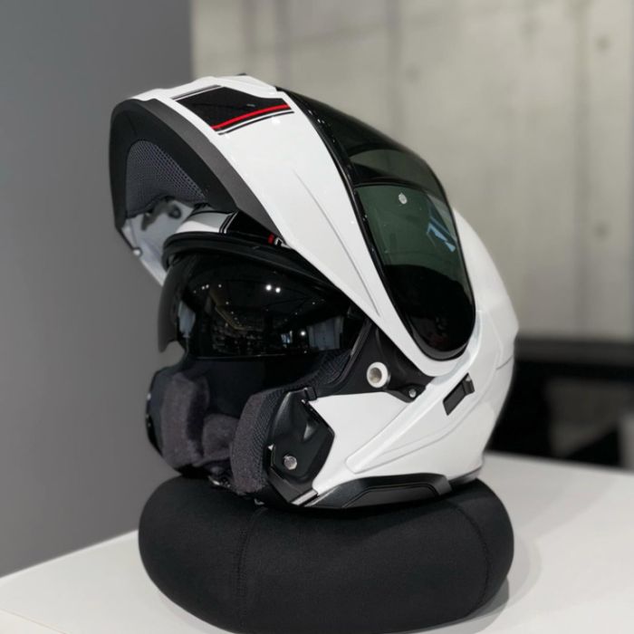 Шлем модуляр Shoei NEOTEC III SATORI TC-6 бело-черно-красный
