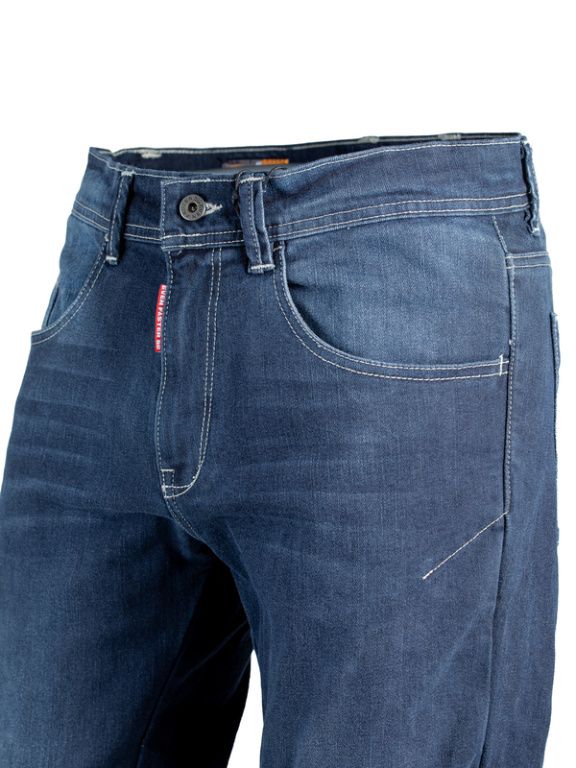 Мотоджинсы EF56 PYTHON EVO муж. Slim fit Cordura Denim стрейч Тёмный Синий Stonewash+Brush