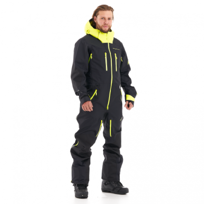 Снегоходный комбинезон Dragonfly SuperLight 3L MAN Dark Black-Yellow Fluo
