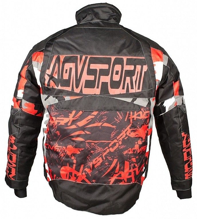 Снегоходная куртка Agvsport Taiga, черная/красная