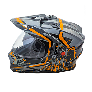 Мотошлем кросс/эндуро AiM JK802S Orange/Grey/Black