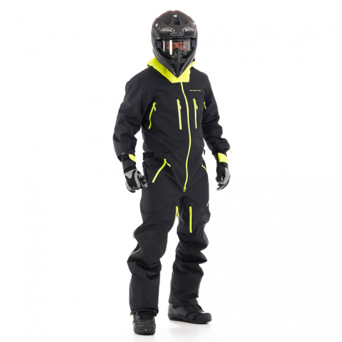 Снегоходный комбинезон Dragonfly SuperLight 3L MAN Dark Black-Yellow Fluo