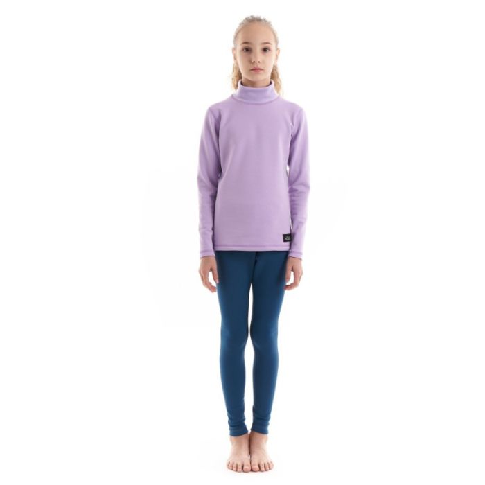 Детское Термобелье зимнее с высоким воротом Dragonfly Lavander - Deep Blue