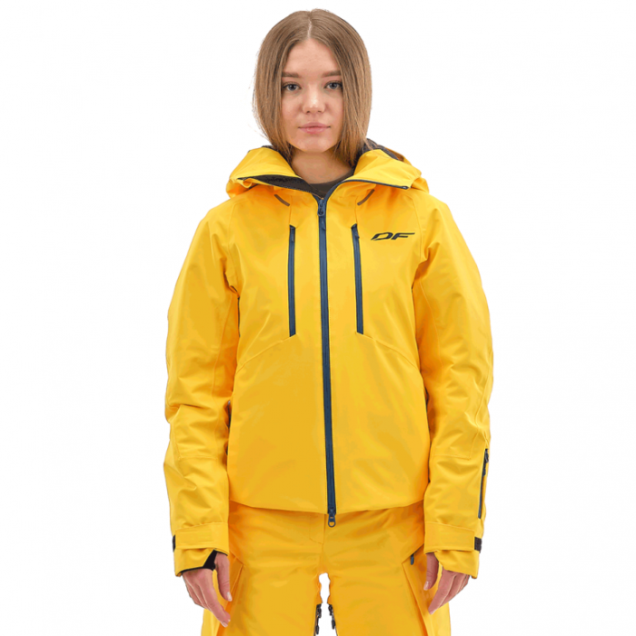 Куртка горнолыжная утепленная Dragonfly Gravity Premium Woman Yellow-Dark Ocean