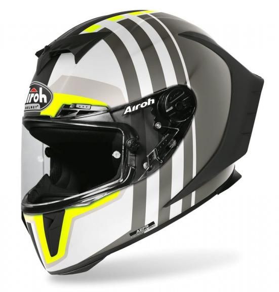 Шлем AIROH GP550 S Skyline, Желто-Черно-Серый Матовый