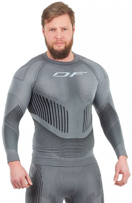 Термофутболка Dragonfly 3D Thermo Grey с длинным рукавом