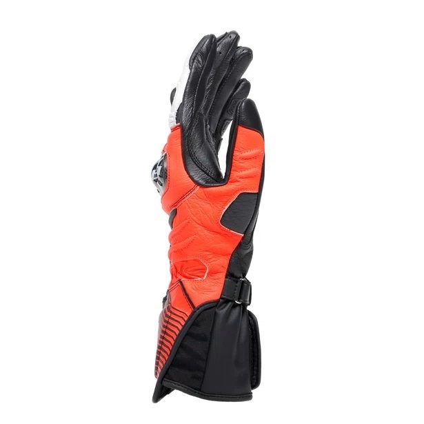 Перчатки кожаные Dainese Carbon 4 Long Black/fluo-red/white