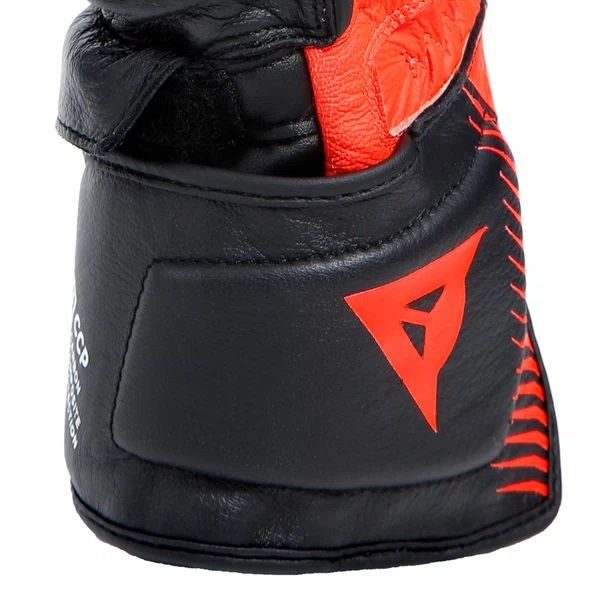 Перчатки кожаные Dainese Carbon 4 Long Black/fluo-red/white
