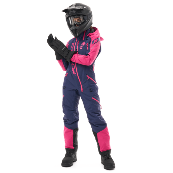 Снегоходный Утепленный комбинезон Dragonfly Extreme Woman Dark Blue - Pink Cat