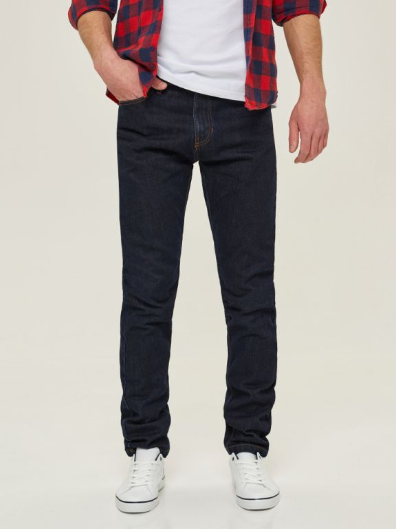 Джинсы мужские INFLAME Casual 102, синий темный удлиненный