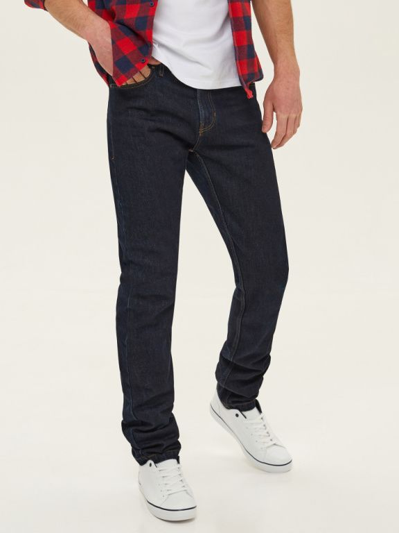 Джинсы мужские INFLAME Casual 102, синий темный удлиненный