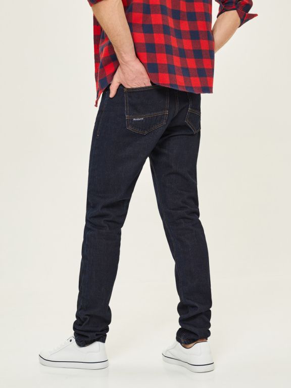 Джинсы мужские INFLAME Casual 102, синий темный удлиненный