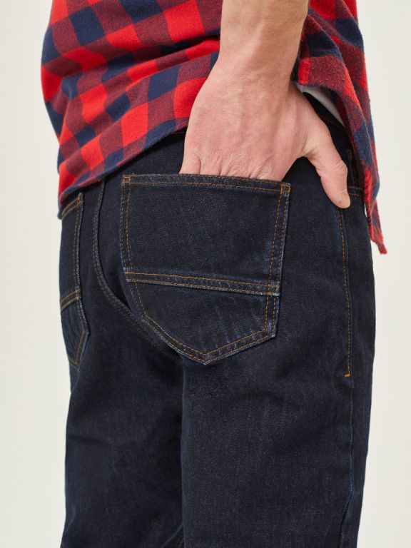 Джинсы мужские INFLAME Casual 102, синий темный удлиненный
