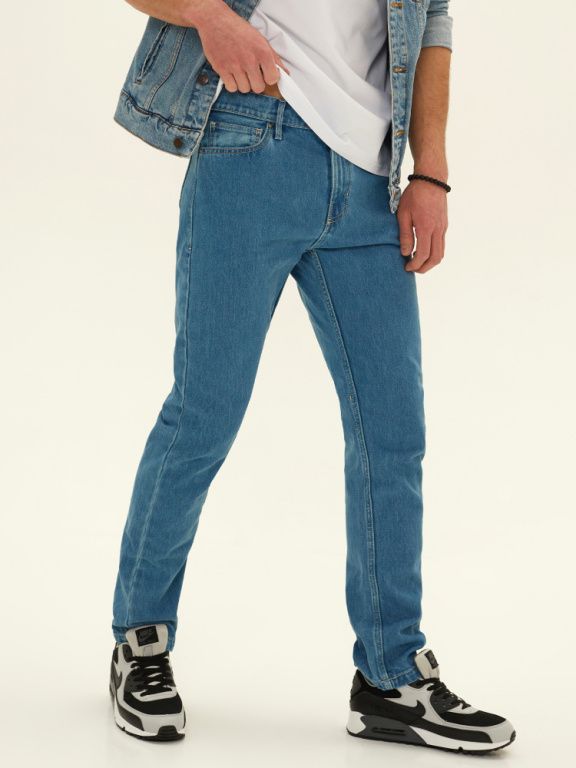 Джинсы мужские INFLAME Casual 102, синий светлый удлиненный