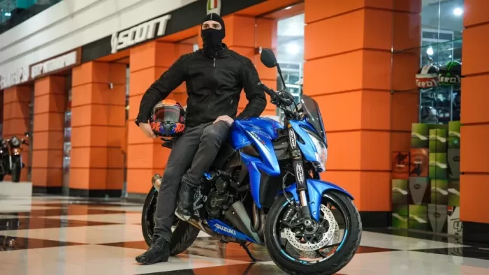 Шлем интеграл LS2 FF353 Rapid Naughty, сине-оранжевый матовый