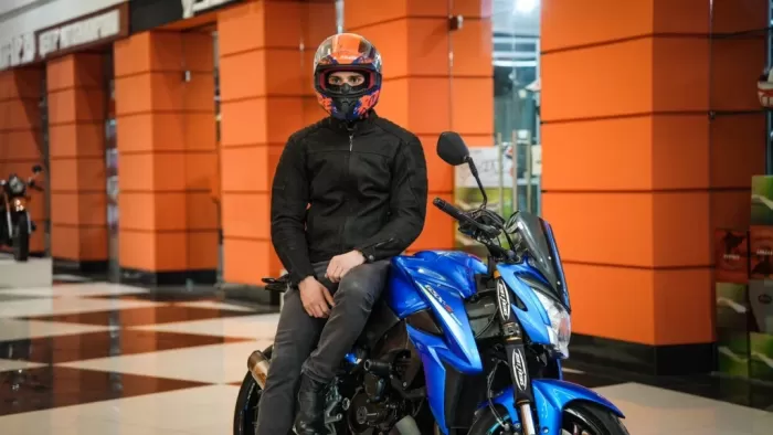 Шлем интеграл LS2 FF353 Rapid Naughty, сине-оранжевый матовый