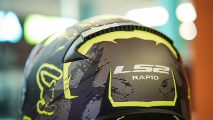 Шлем интеграл LS2 FF353 Rapid Naughty, желто-черный