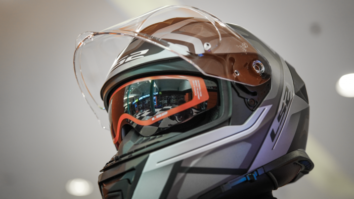 Мотошлем интеграл LS2 FF800 Storm Faster matt titanium