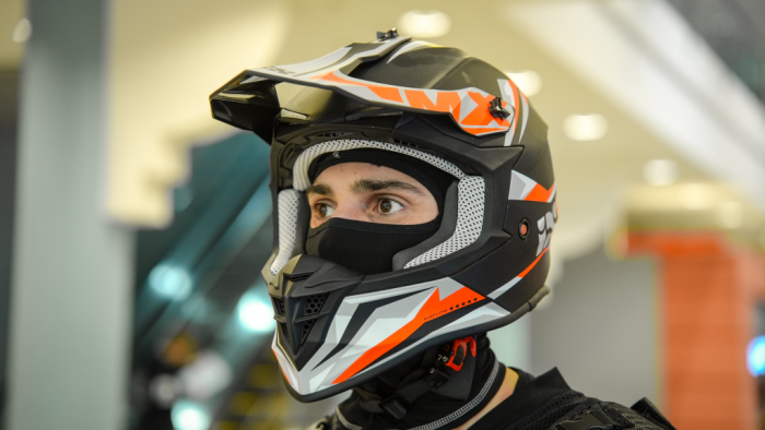 Кроссовый шлем IXS 362 2.2 черно-красный матовый