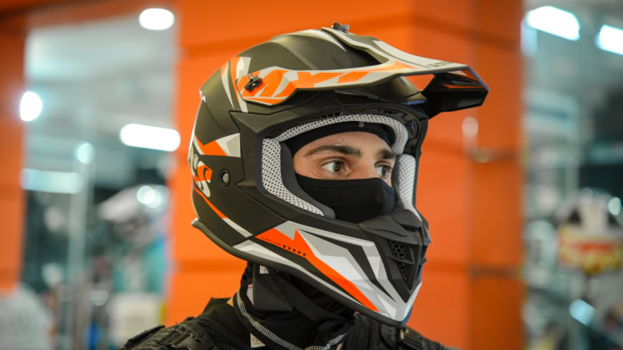 Кроссовый шлем IXS 362 2.2 черно-красный матовый