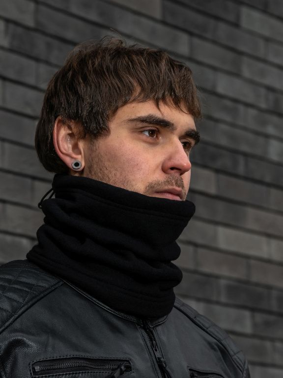 Бафф MotoLike флисовый двухслойный Extra Winter, черный