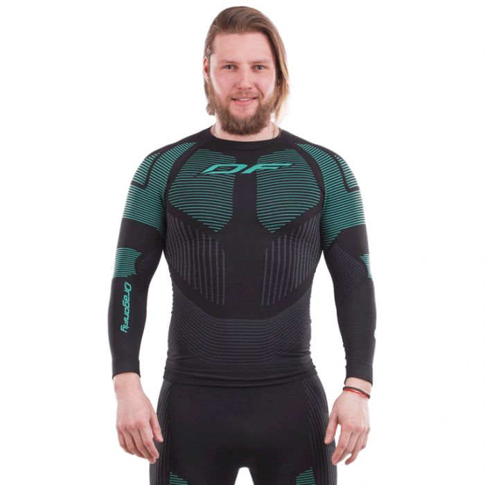 Термофутболка Dragonfly 3D Thermo Green с длинным рукавом