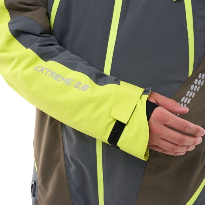 Снегоходный комбинезон Dragonfly Extreme 2.0 Man Grey - Brown - Lime Утепленный (100)