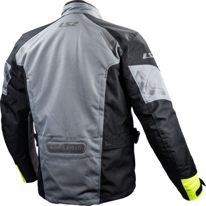 Мотокуртка текстильная LS2 Phase Man Jacket, серый/черный/желтый