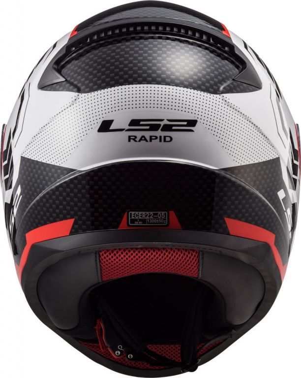 Шлем интеграл LS2 FF353 Rapid Ghost, Черный/Белый/Красный