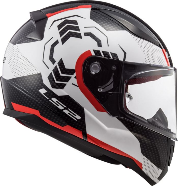 Шлем интеграл LS2 FF353 Rapid Ghost, Черный/Белый/Красный