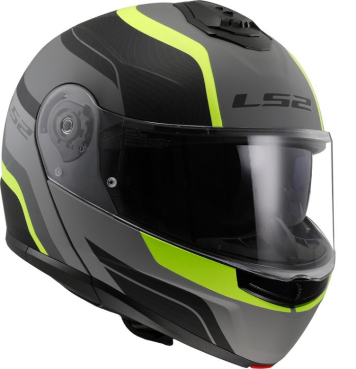 Шлем модуляр LS2 FF908 STROBE II MONZA матовый черно-желтый