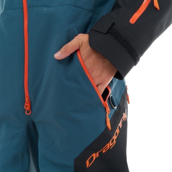 Снегоходный комбинезон Dragonfly SuperLight 3L MAN 2024 Dark Ocean-Orange