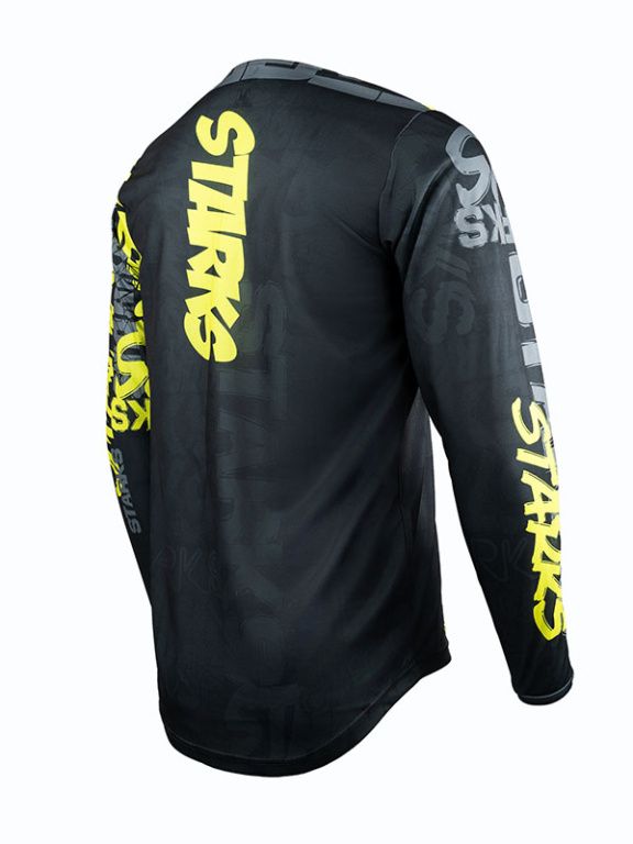 Джерси Starks Base Cross 2.0 Черный/Лайм