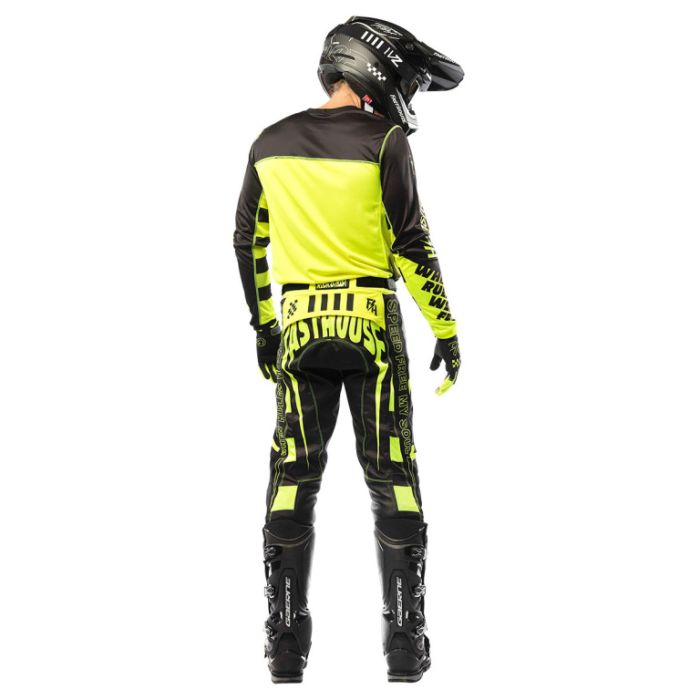 Брюки кроссовые Fasthouse Grindhouse Riot Black High Viz